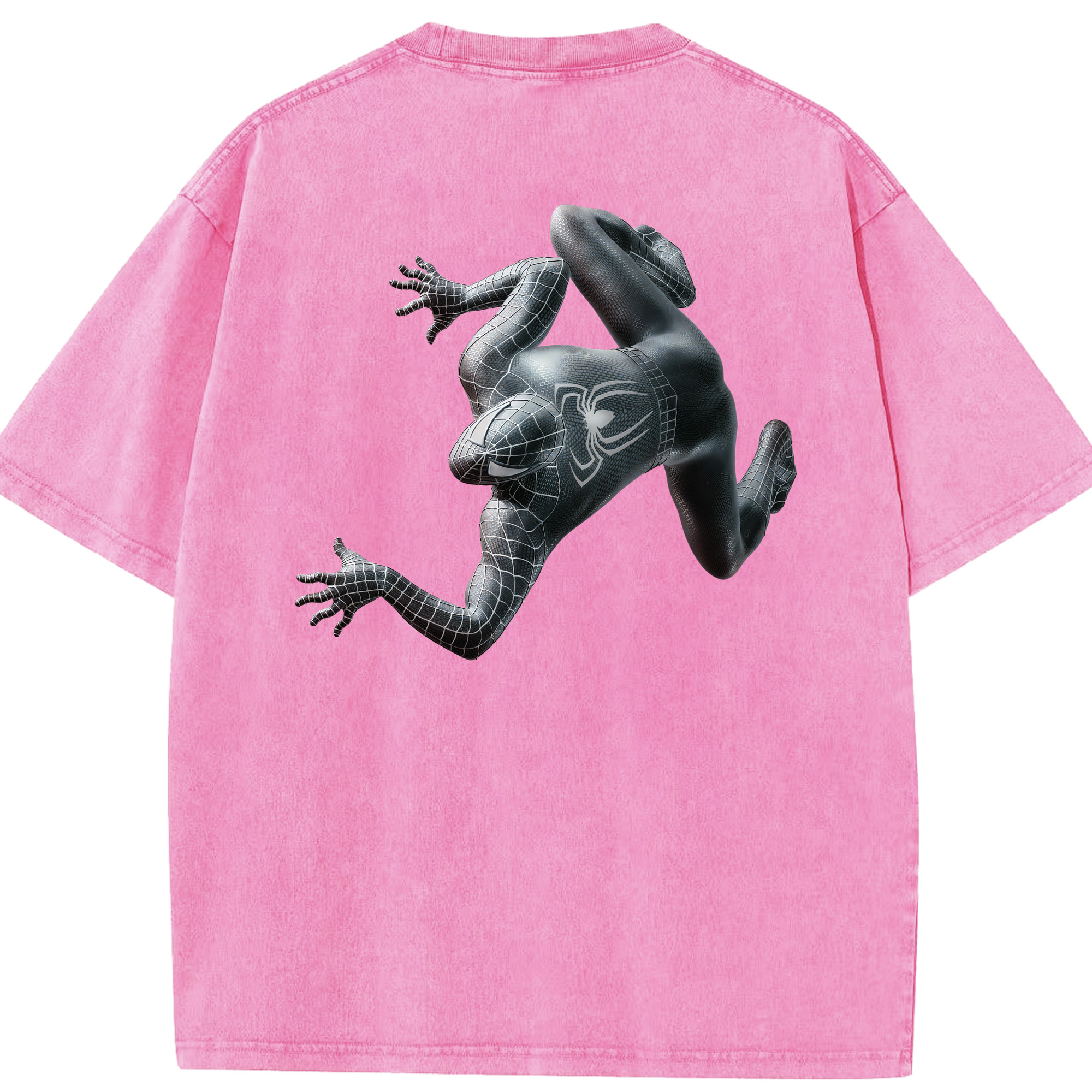 （画像用） Spider Man スパイダーマン 綿100% ヴィンテージ風 半袖Tシャツ（背面プリント）